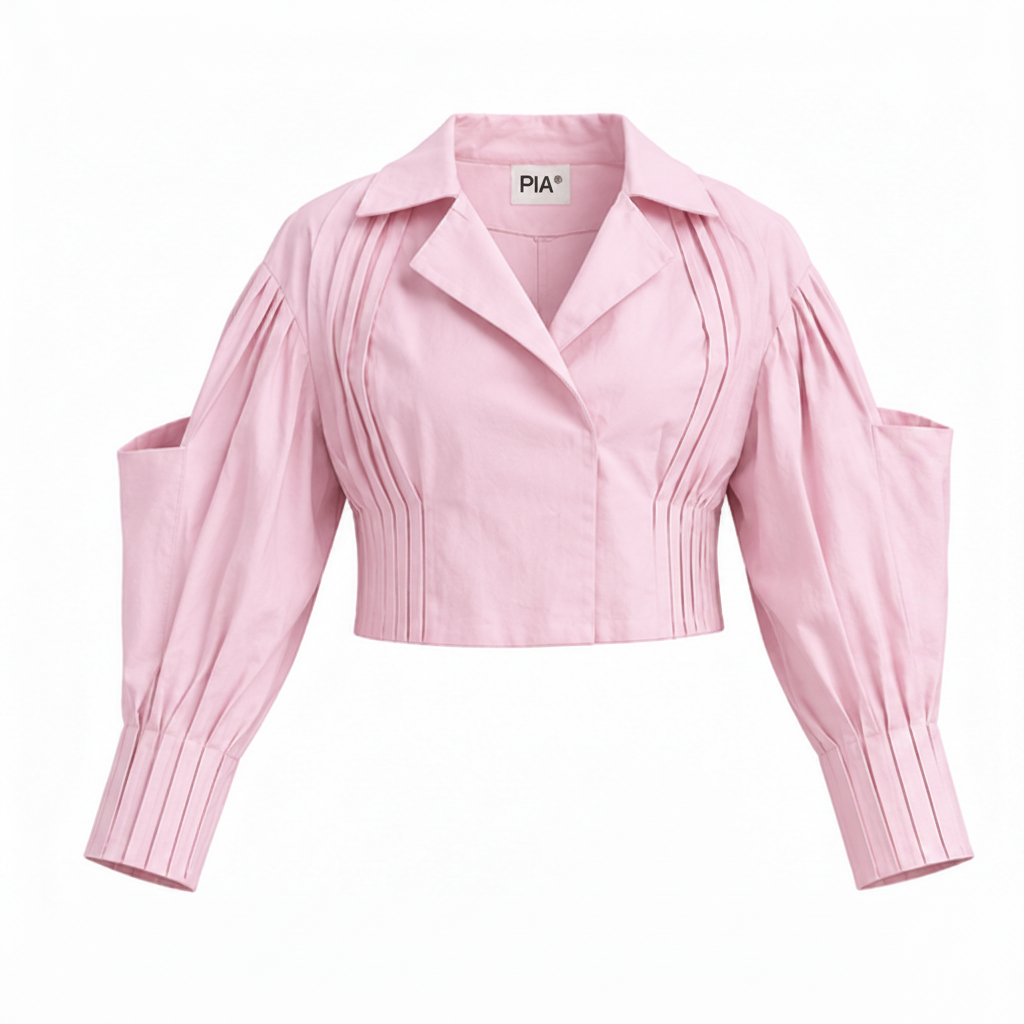 Pink Cropped Jacket