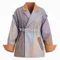 Striped Belted Jacket