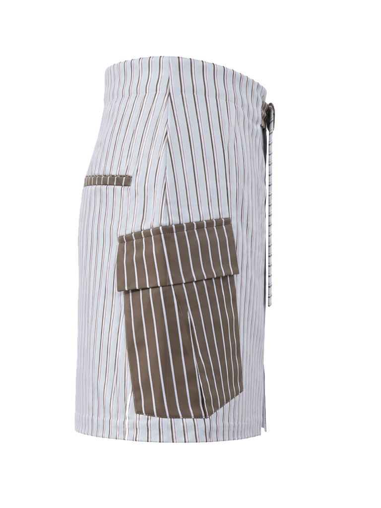 Striped Cargo Mini Skirt