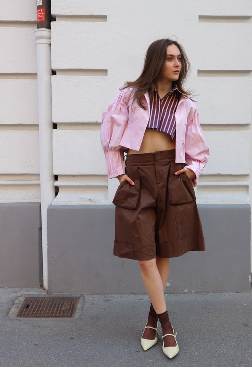 Pink Cropped Jacket